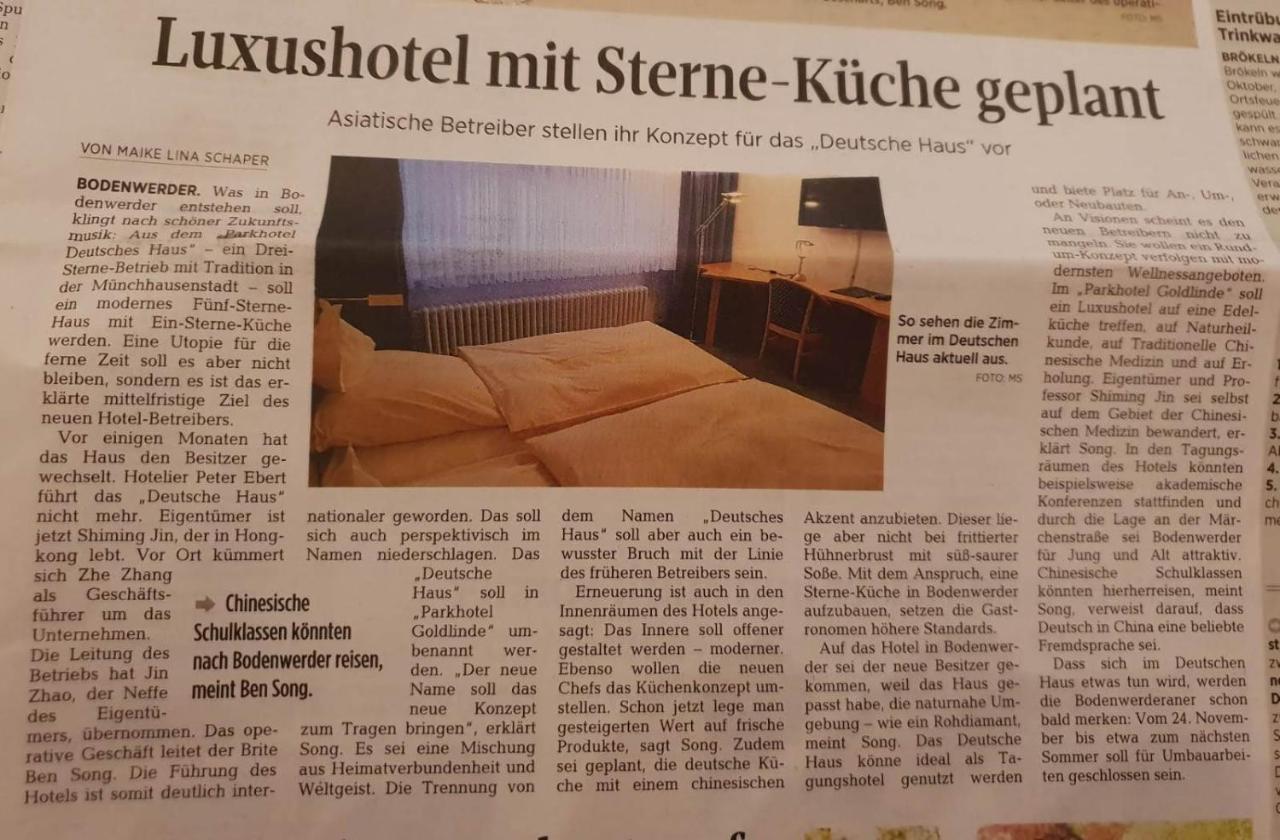Goldlinde Parkhotel Bodenwerder Eksteriør billede
